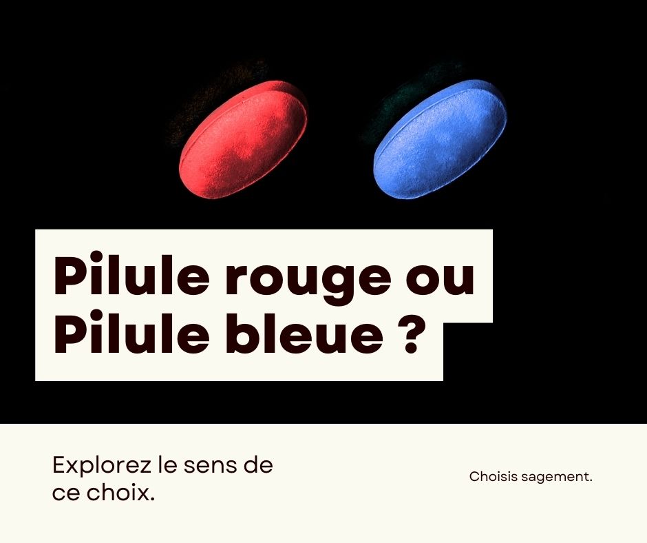 conscience, deux solution un seul choix, pilule rouge ou pilule bleue 